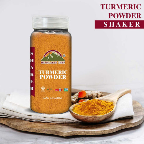 Turmeric Powder Plastic Shaker - 6.35 oz | HIMALAYAN CHEF